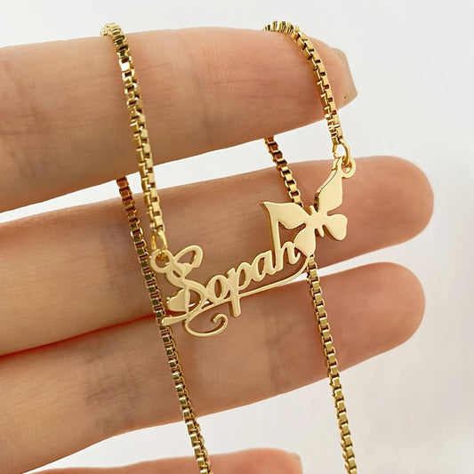 Customized name necklace allows you to choose the chain size
